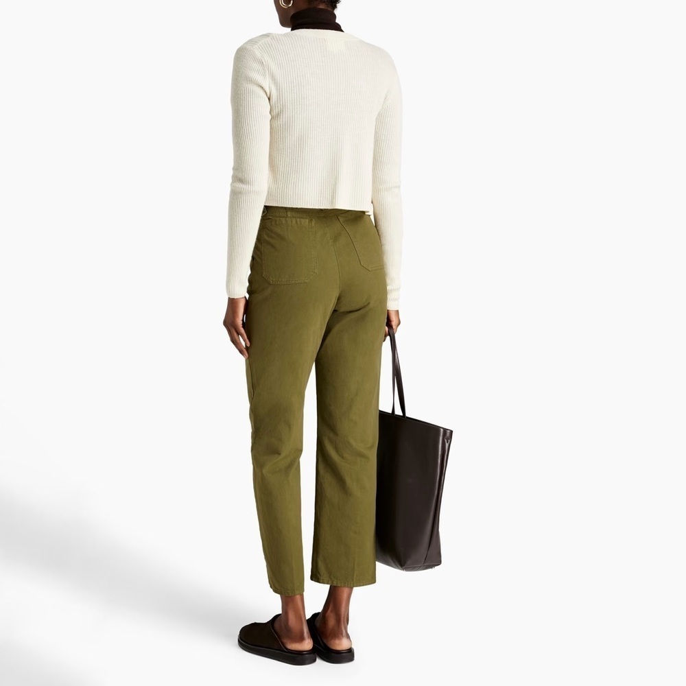 NWT Sandro Sahara Army Green Twill Trouser pants - Picture 2 of 13